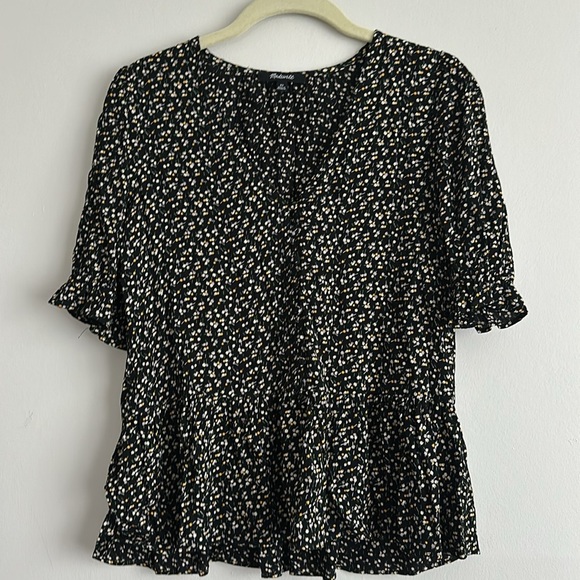 Madewell Courtyard Ruffle-Hem Top in Playground Posies (XS) - Picture 5 of 5